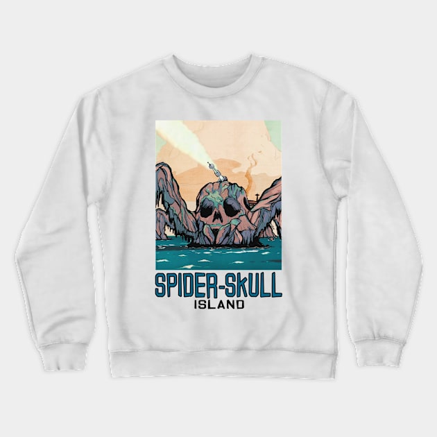 Visit Spider-Skull Island Crewneck Sweatshirt by RocketPopInc